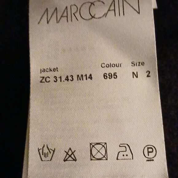 𝅺MARCCAIN Felted Wool Fringe Jacket Black Felted Jacket Size N 2 - Picture 13 of 13